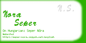 nora seper business card