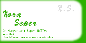 nora seper business card